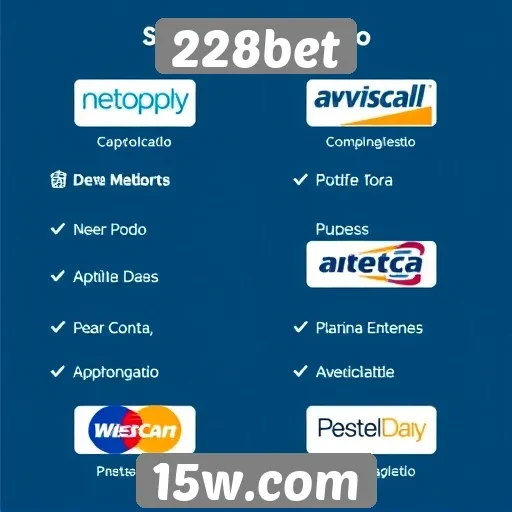 Métodos de pagamento oferecidos pelo 228bet